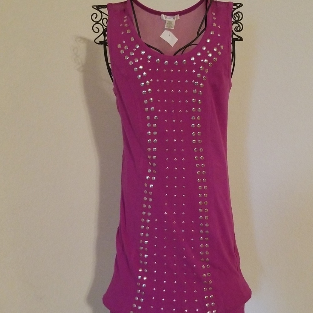 Purple stud dress